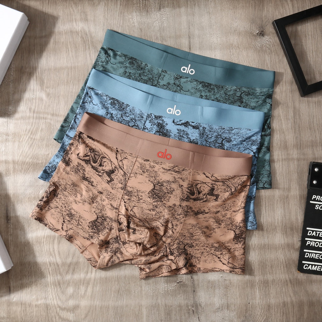 ALO Men's Printed Boxer Briefs with Wide Waistband - 3-Pack - image 2