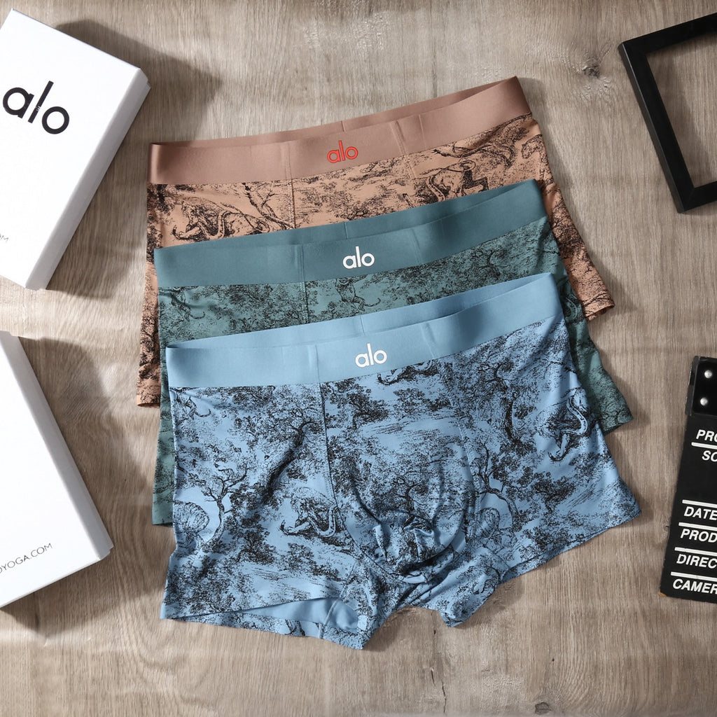 ALO Men's Printed Boxer Briefs with Wide Waistband - 3-Pack - image 1