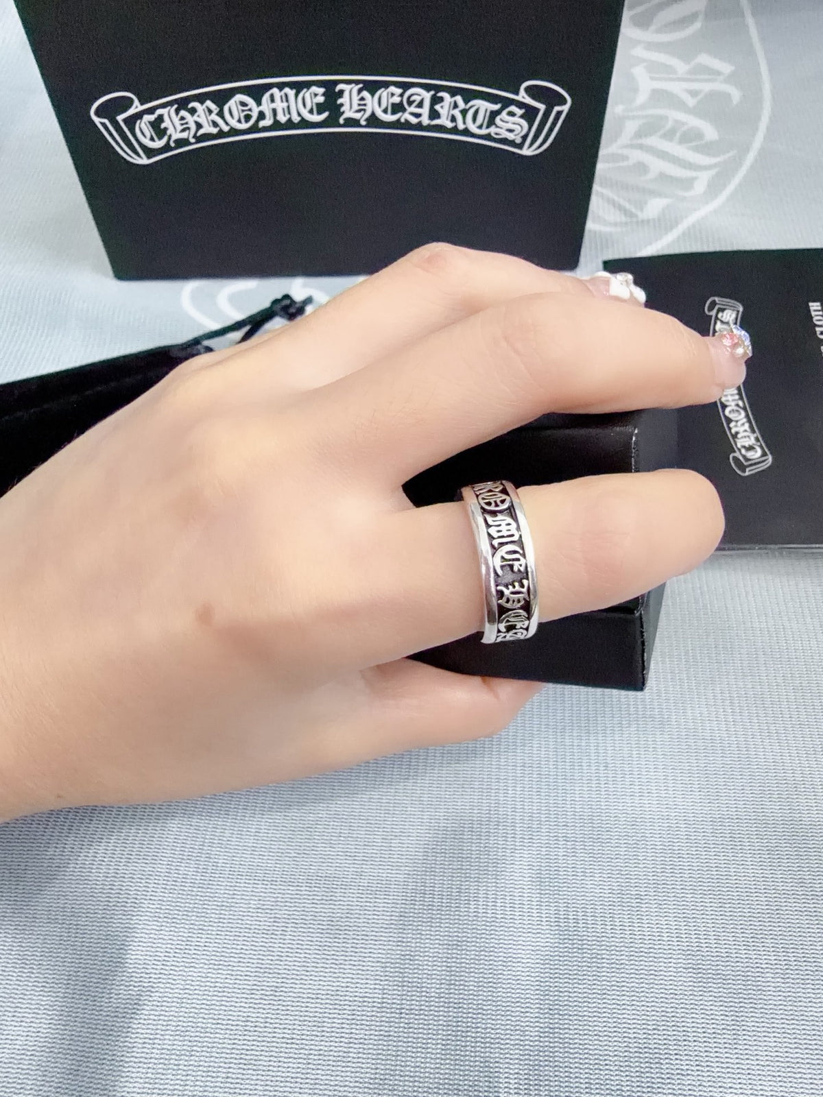 Chrome Hearts Silver-Tone Ornate Ring - album image 6