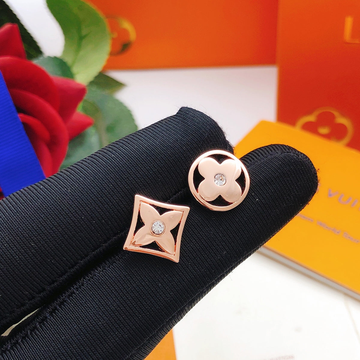 Louis Vuitton Rose Gold-Tone Circular Polished Earrings - album image 1