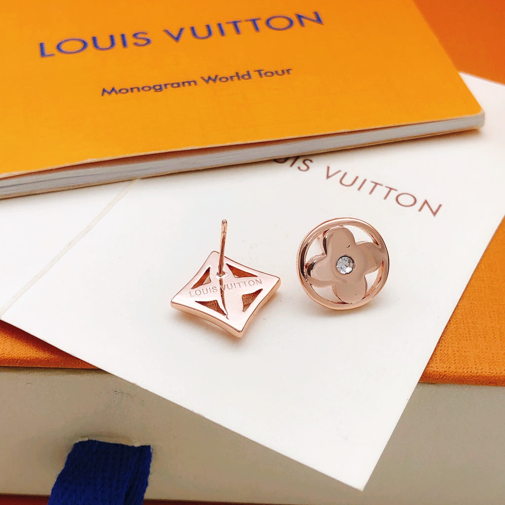 Louis Vuitton Rose Gold-Tone Circular Polished Earrings - album image 4
