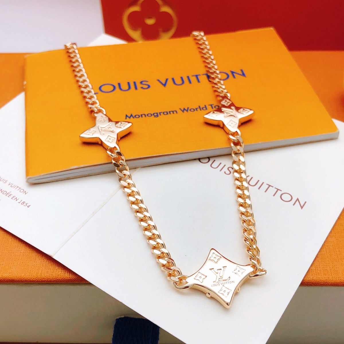 Louis Vuitton Rose Gold-Tone Gold-Tone Black Necklace - album image 2