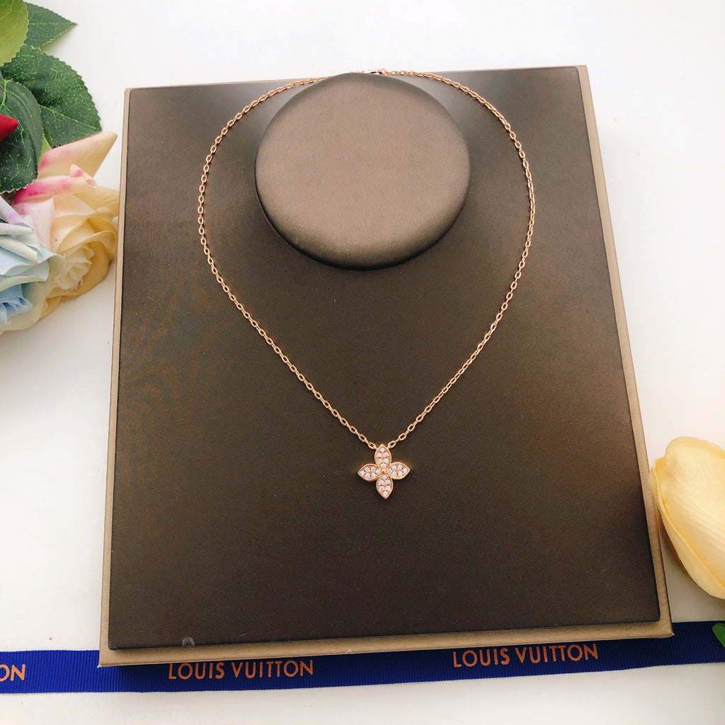 Louis Vuitton Rose Gold-Tone Gold-Tone Monogram Diamond-Shape Necklace - album image 8