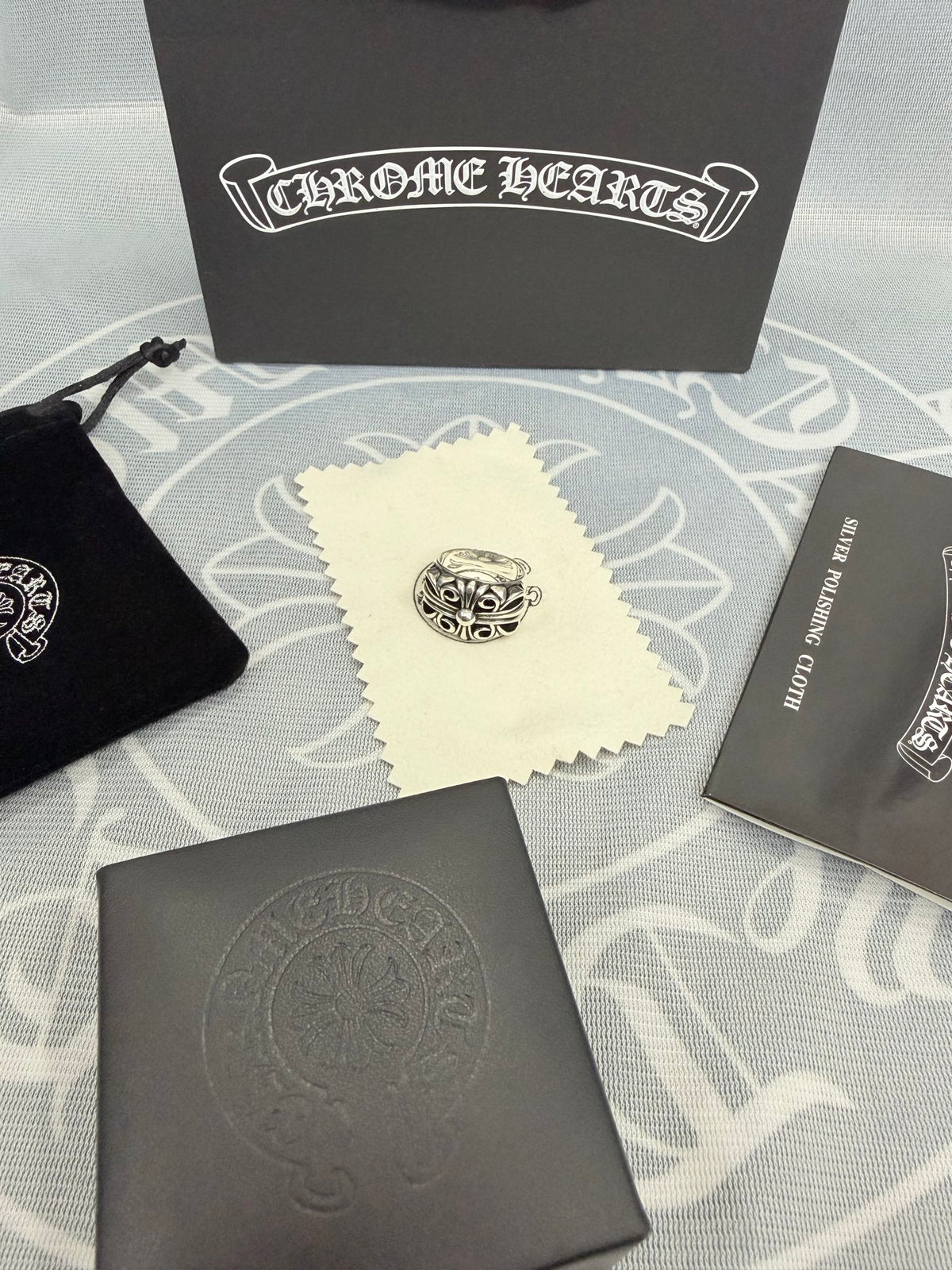 Chrome Hearts Silver-Tone Ornate Ring - album image 5