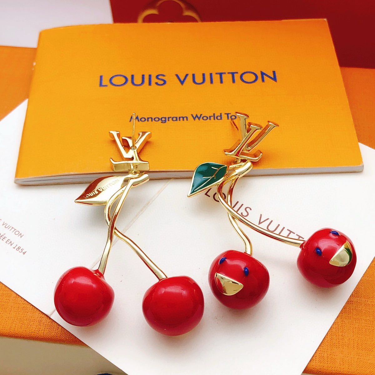 Louis Vuitton Red Cherry Earrings - album image 2