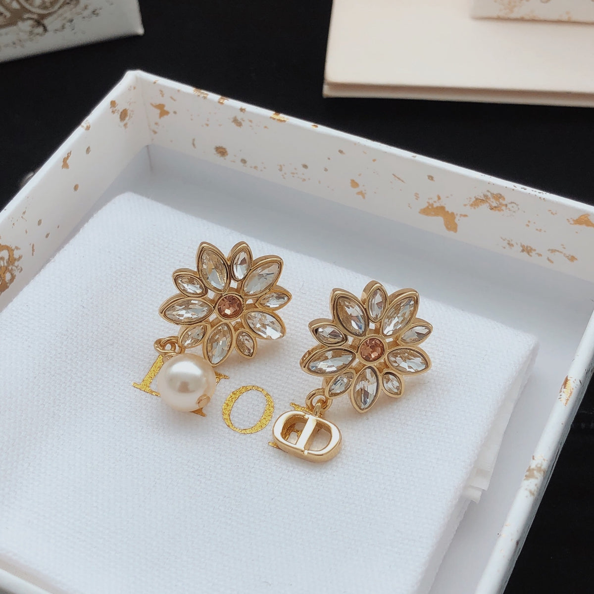 Dior Marquise Flower Pearl-Look Earrings - product image 5