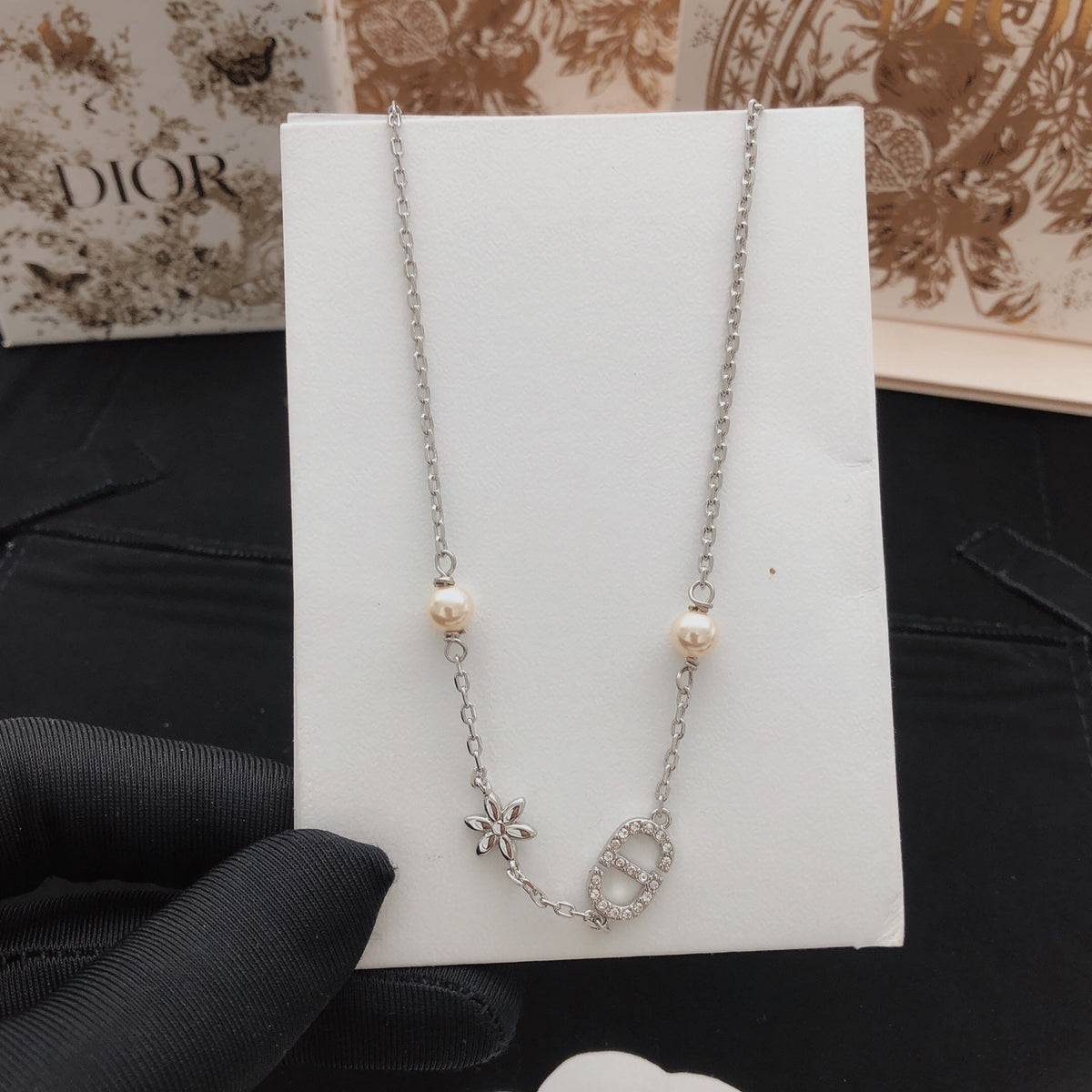 Dior Silver-Tone CD Star Necklace - product image 2