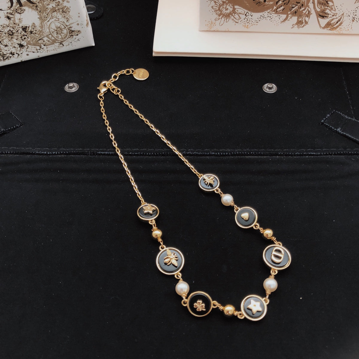 Dior Dark Medallion Station Necklace - product image 3
