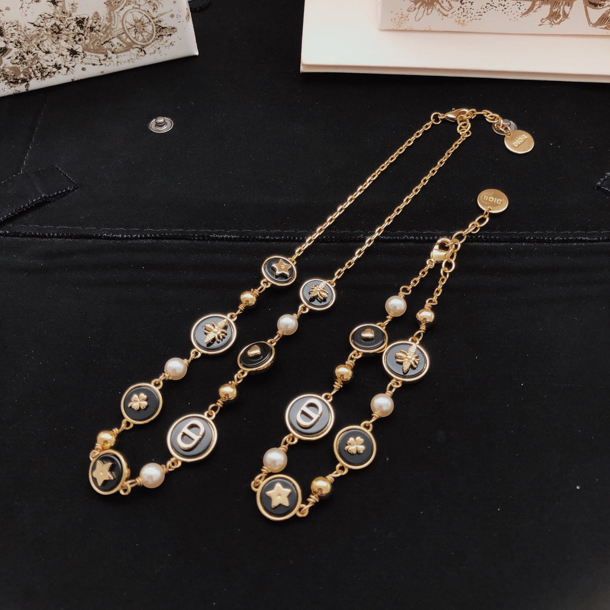 Dior Dark Medallion Station Necklace - product image 4