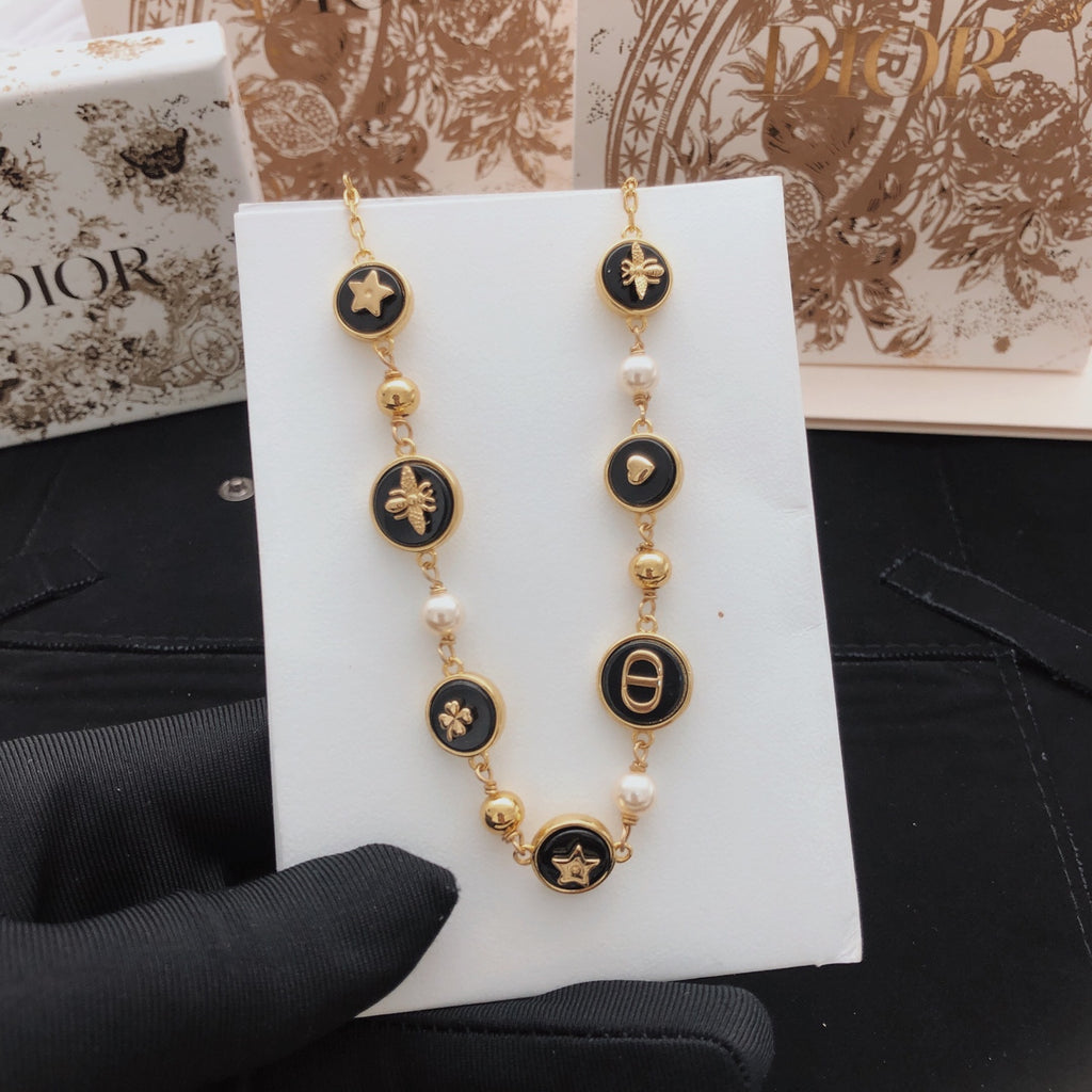 Dior Dark Medallion Station Necklace - product image 1