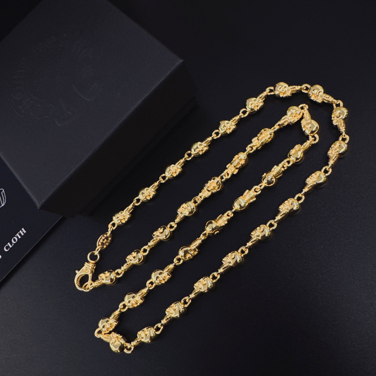 Chrome Hearts Gold-Tone Sculpted Station Necklace - album image 3