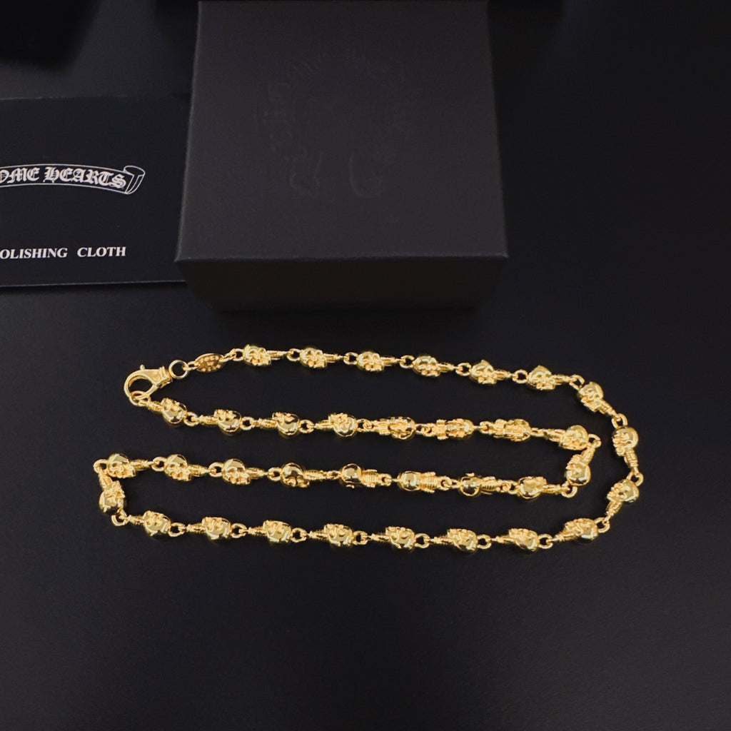 Chrome Hearts Gold-Tone Sculpted Station Necklace - album image 1