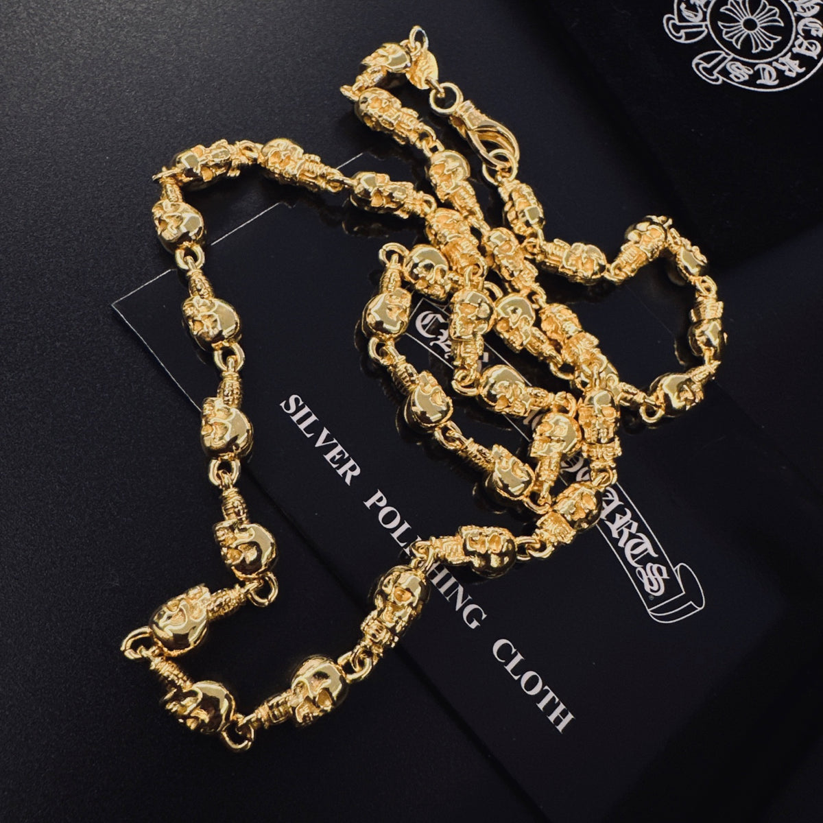 Chrome Hearts Gold-Tone Sculpted Station Necklace - album image 4