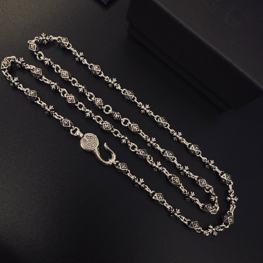 Chrome Hearts Silver-Tone Ornamental Link Necklace - album image 7