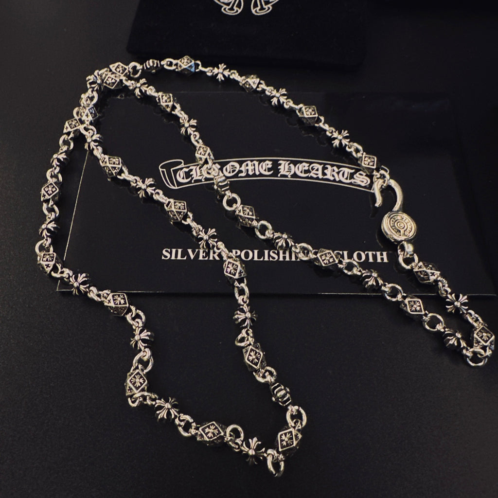 Chrome Hearts Silver-Tone Ornamental Link Necklace - album image 3