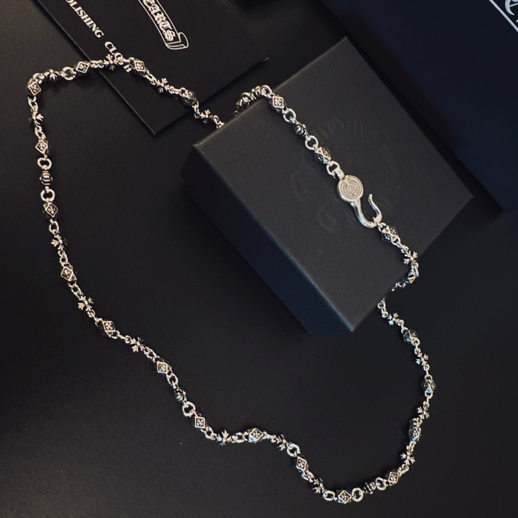 Chrome Hearts Silver-Tone Ornamental Link Necklace - album image 4