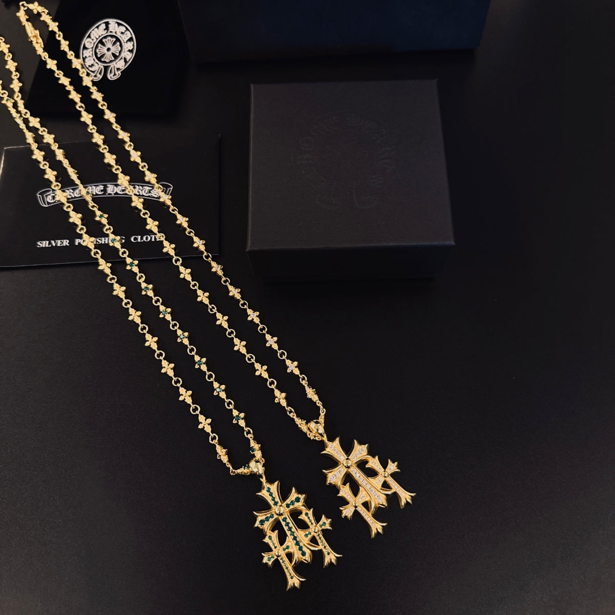 Chrome Hearts Gold-Tone Multi-Cross Pendant Necklace - album image 5