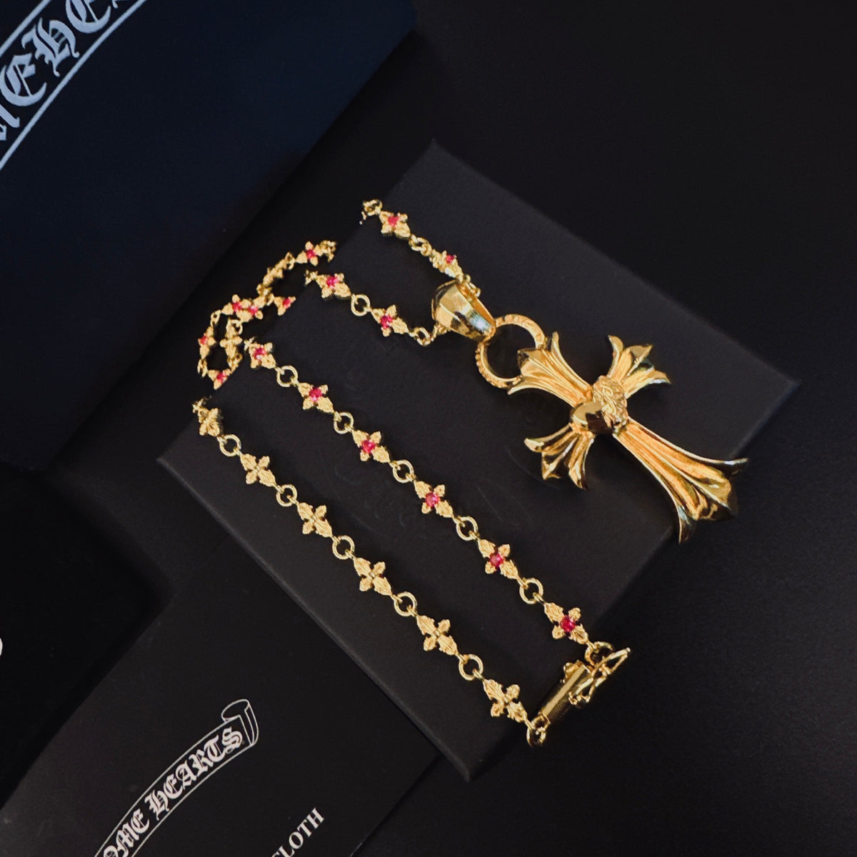 Chrome Hearts Gold-Tone Flared Cross Necklace - album image 2