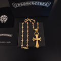 Chrome Hearts Gold-Tone Flared Cross Necklace - album image 1