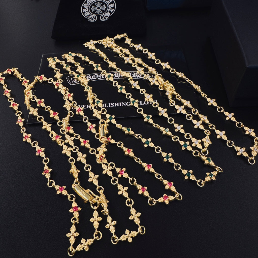 Chrome Hearts Gold-Tone Floral Link Necklace - album image 6