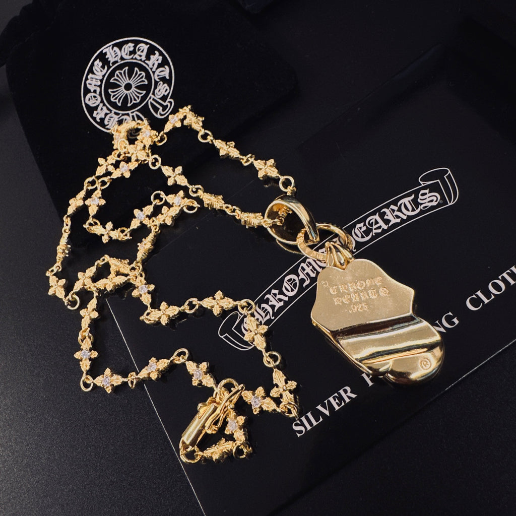 Chrome Hearts Gold-Tone Scroll Pendant Necklace - album image 9