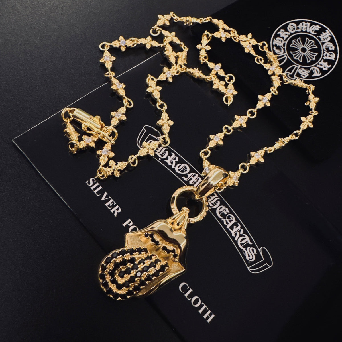 Chrome Hearts Gold-Tone Scroll Pendant Necklace - album image 6