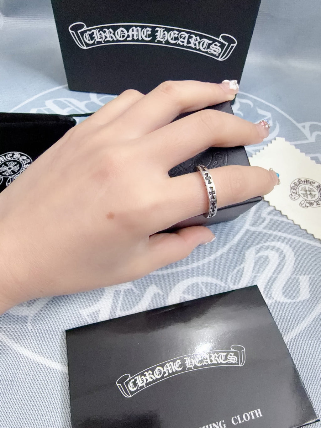Chrome Hearts Silver-Tone Ornate Ring - album image 6