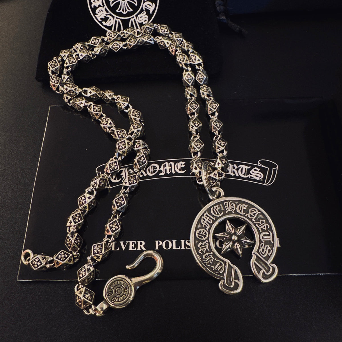 Chrome Hearts Lettered Horseshoe Charm Necklace - album image 2
