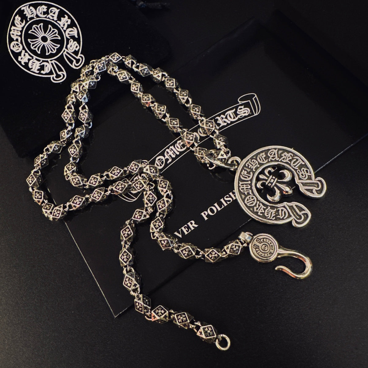 Chrome Hearts Engraved Horseshoe Pendant Necklace - album image 8