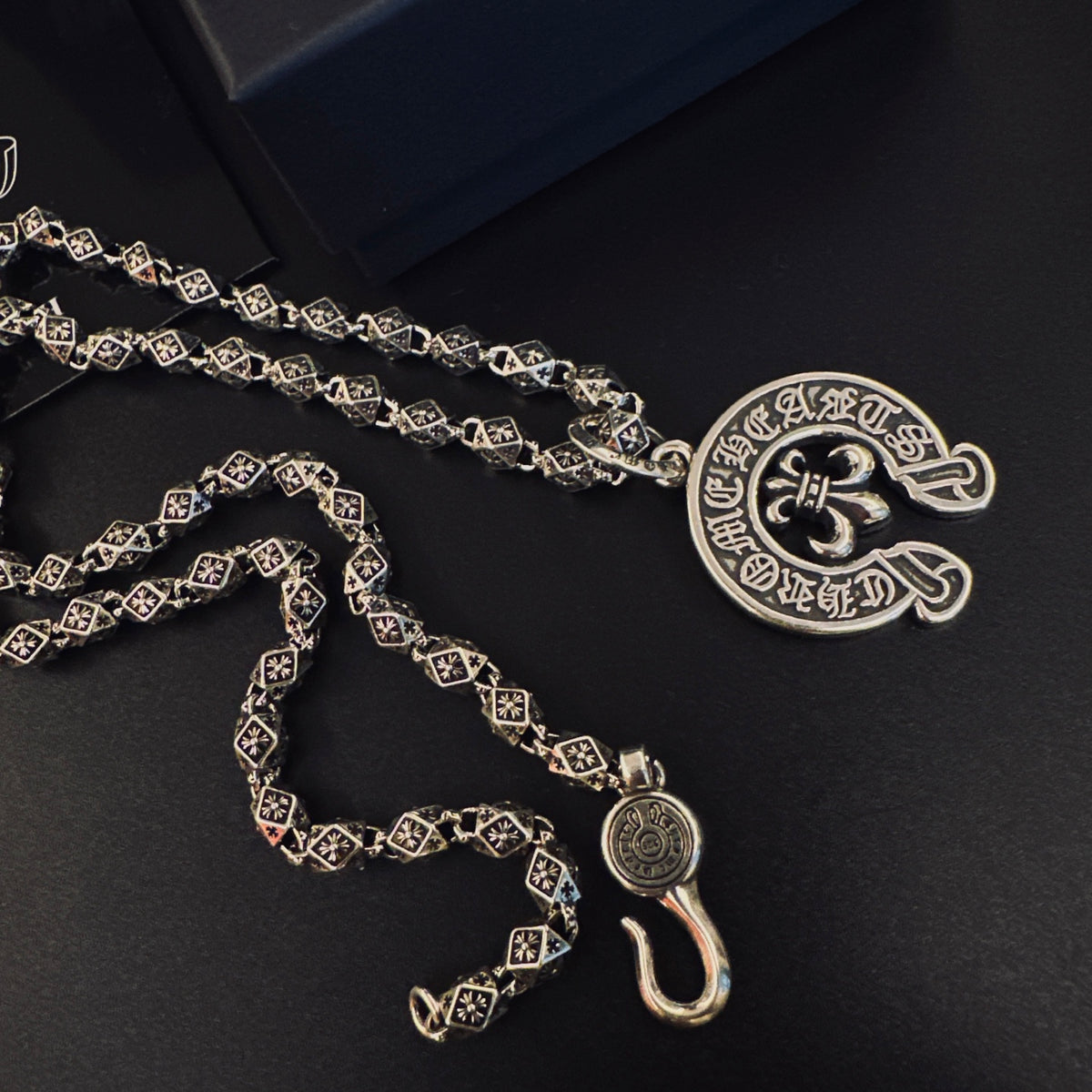 Chrome Hearts Engraved Horseshoe Pendant Necklace - album image 5