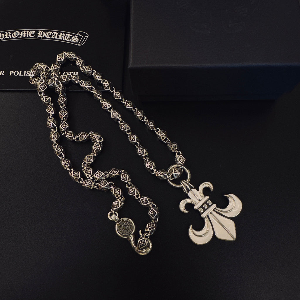 Chrome Hearts Curled Fleur Drop Necklace - album image 4