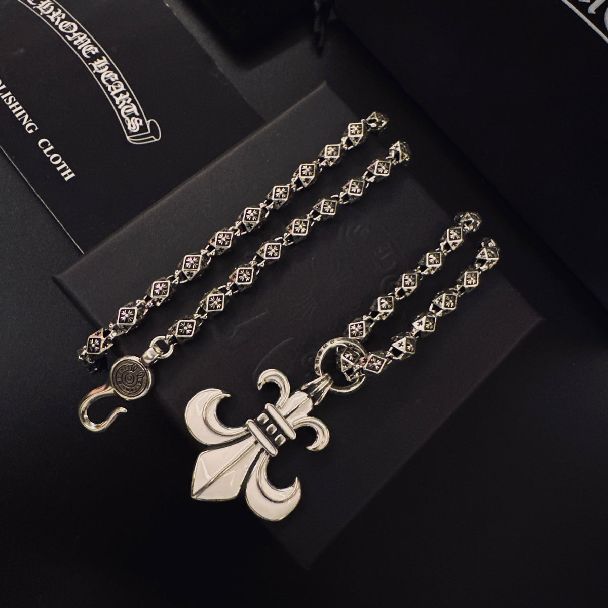 Chrome Hearts Curled Fleur Drop Necklace - album image 6