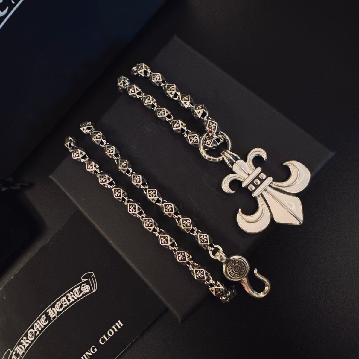 Chrome Hearts Curled Fleur Drop Necklace - album image 1