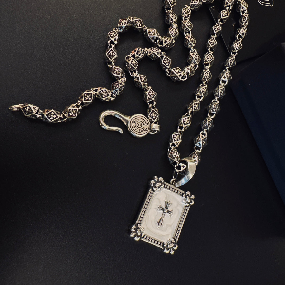 Chrome Hearts Square Light-Face Pendant Necklace - album image 5