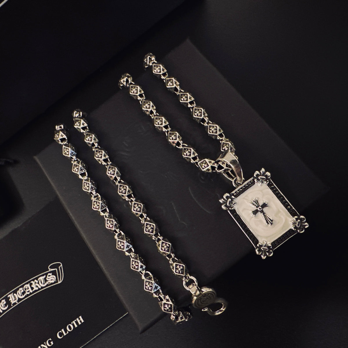 Chrome Hearts Square Light-Face Pendant Necklace - album image 7
