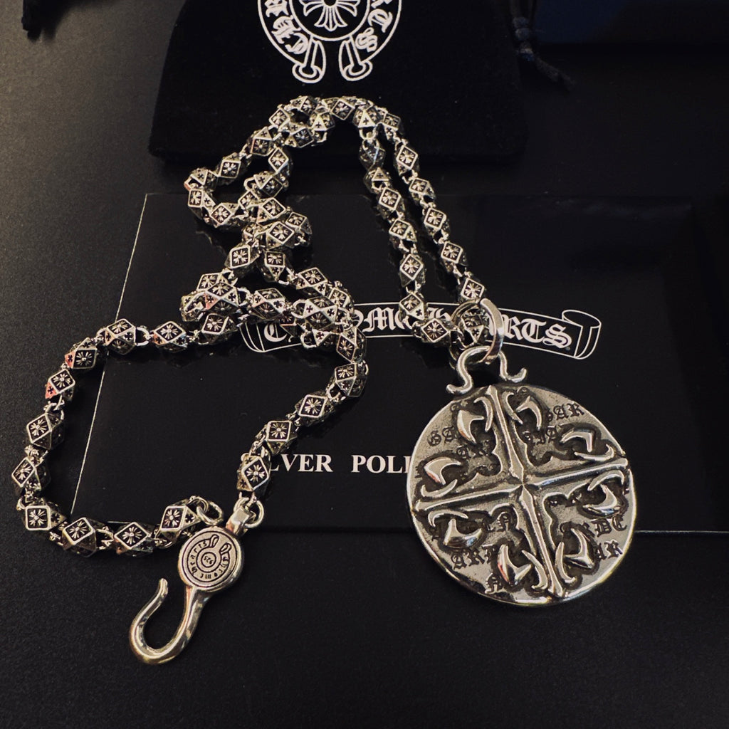 Chrome Hearts Round Engraved Medallion Necklace - album image 7