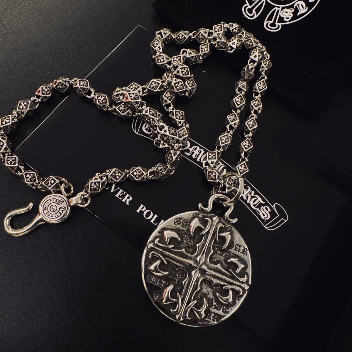 Chrome Hearts Round Engraved Medallion Necklace - album image 3