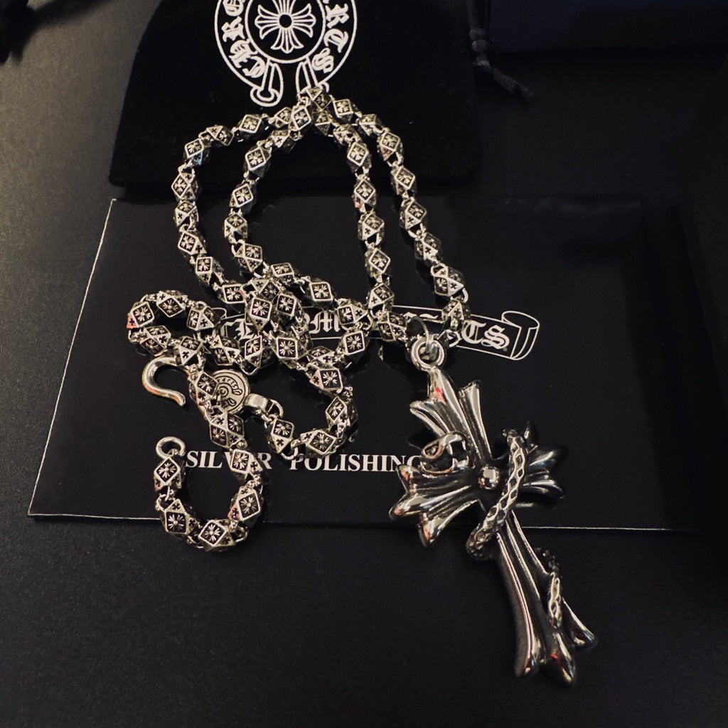 Chrome Hearts Compact Flared Cross Pendant Necklace - album image 7