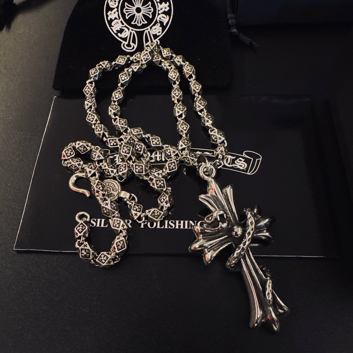 Chrome Hearts Compact Flared Cross Pendant Necklace - album image 7