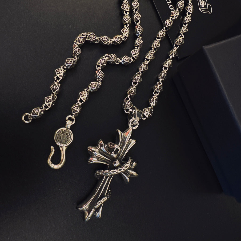 Chrome Hearts Compact Flared Cross Pendant Necklace - album image 5
