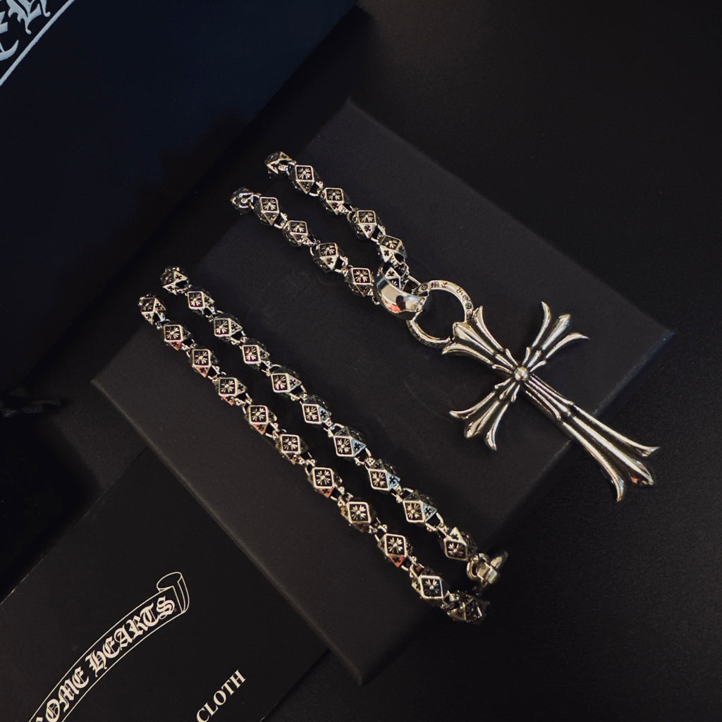 Chrome Hearts Radiating Cross Station Necklace - album image 6