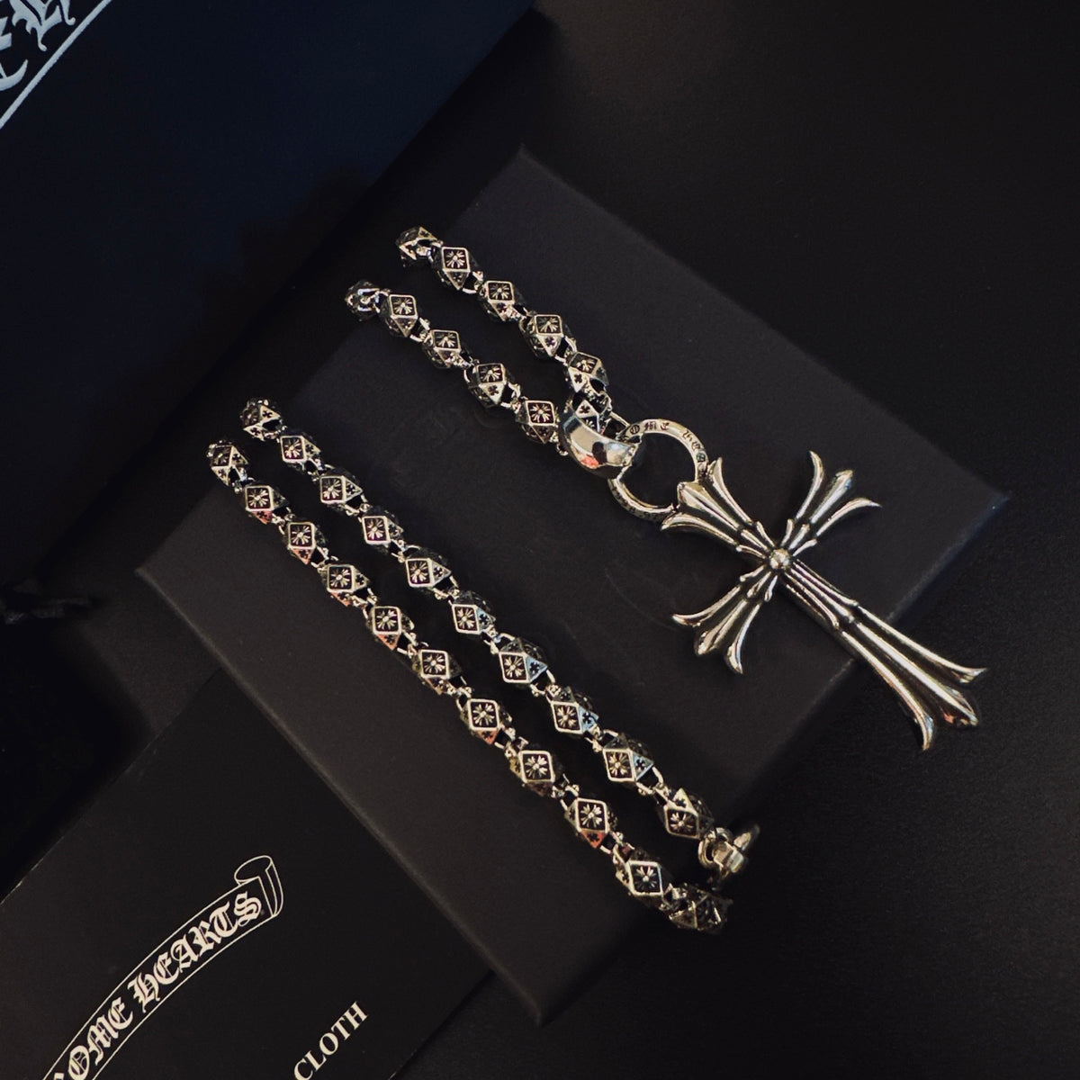 Chrome Hearts Radiating Cross Station Necklace - album image 6