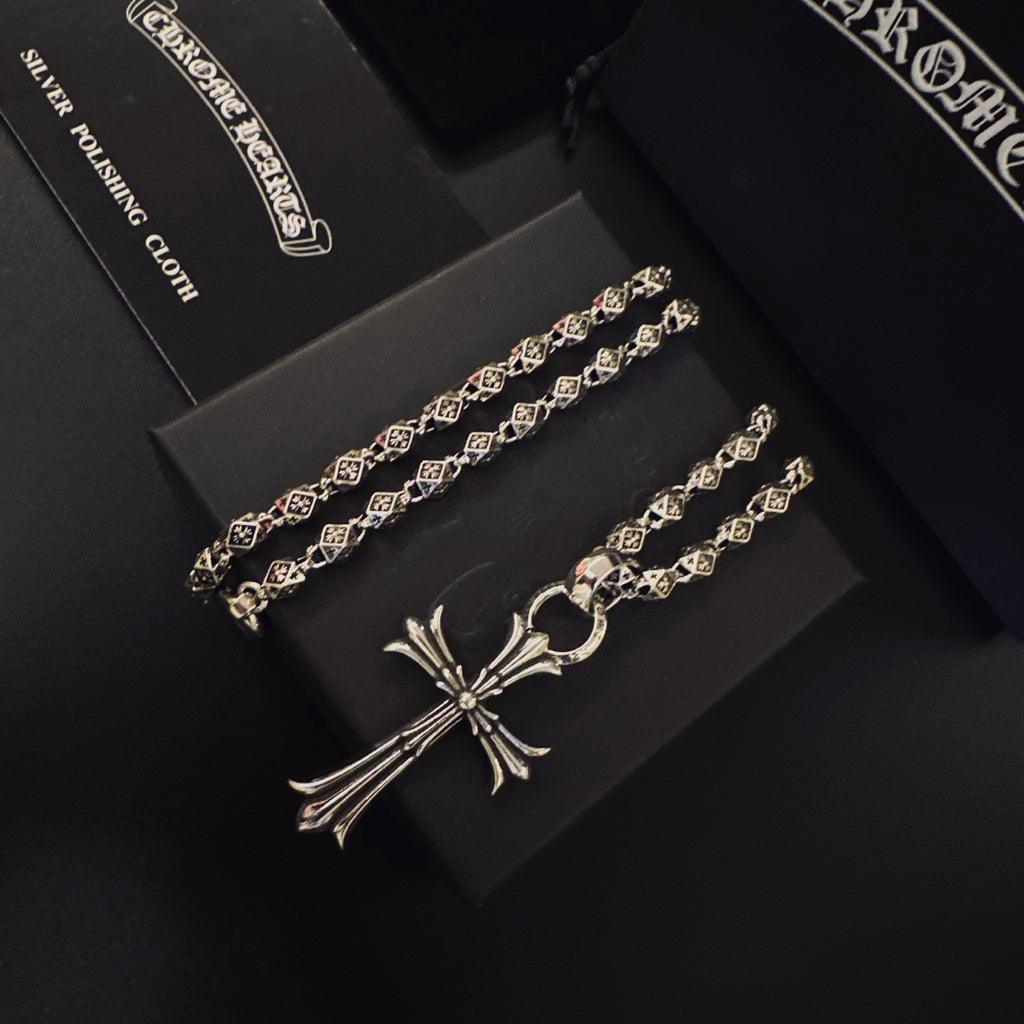 Chrome Hearts Radiating Cross Station Necklace - album image 1