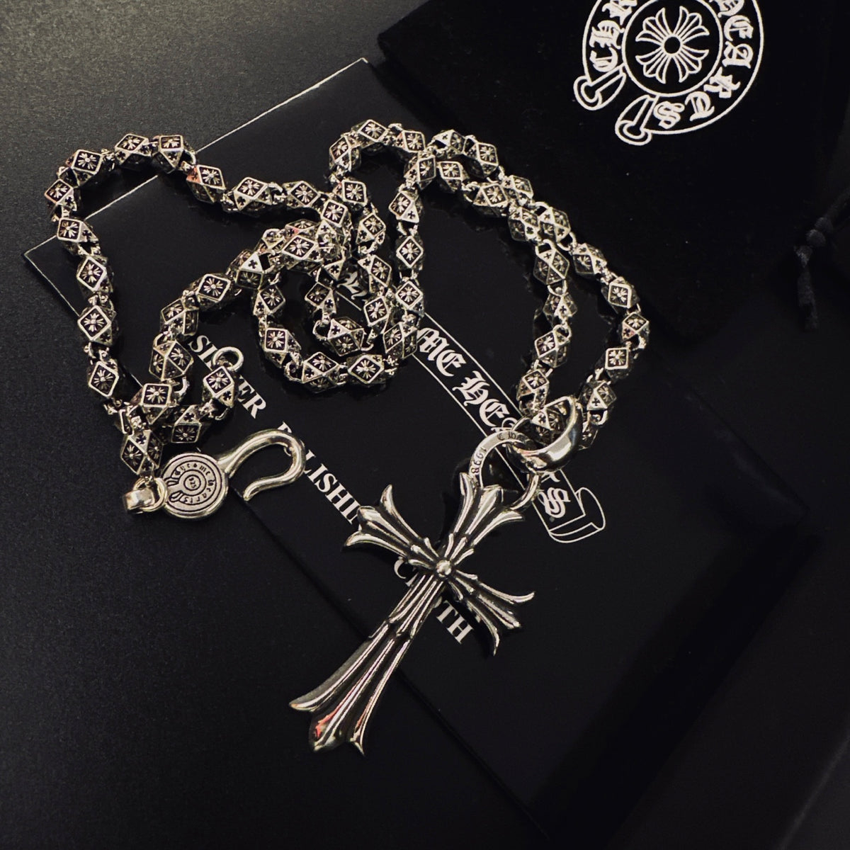 Chrome Hearts Radiating Cross Station Necklace - album image 3