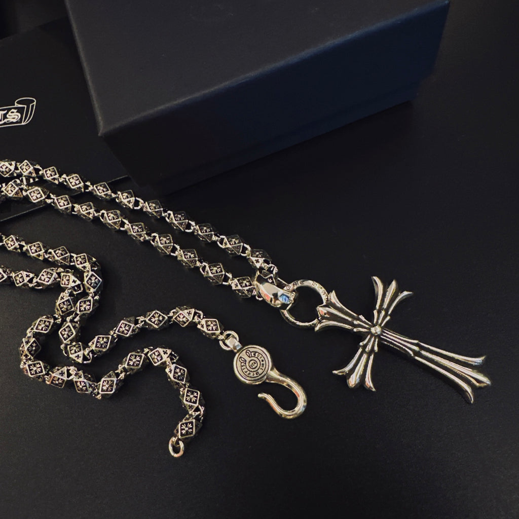 Chrome Hearts Radiating Cross Station Necklace - album image 4