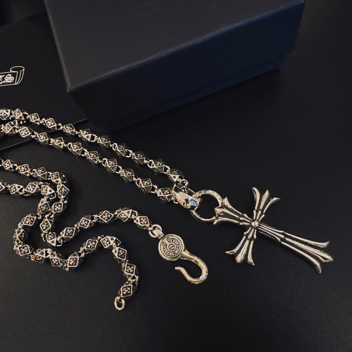 Chrome Hearts Radiating Cross Station Necklace - album image 4