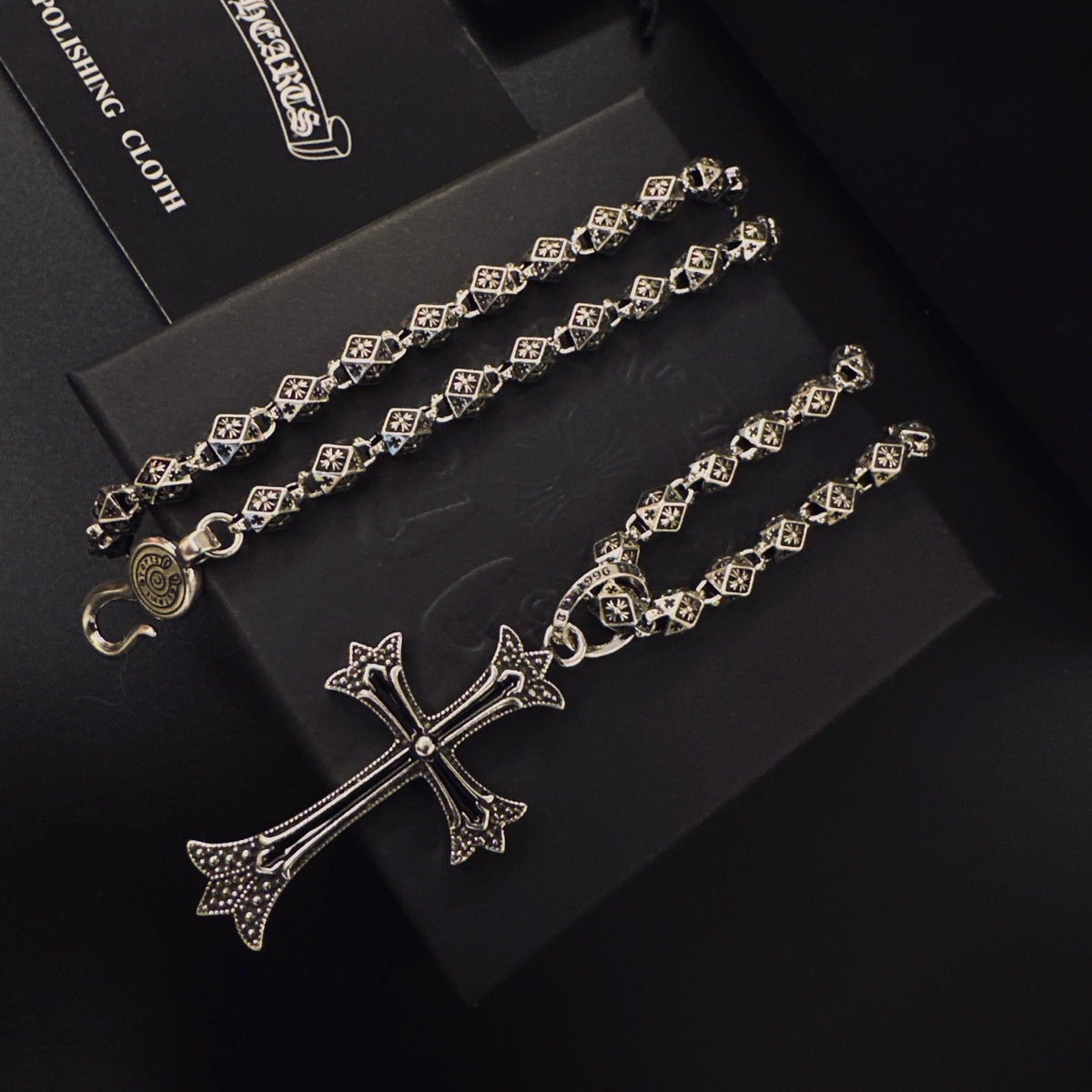 Chrome Hearts Long Carved Cross Necklace - album image 2