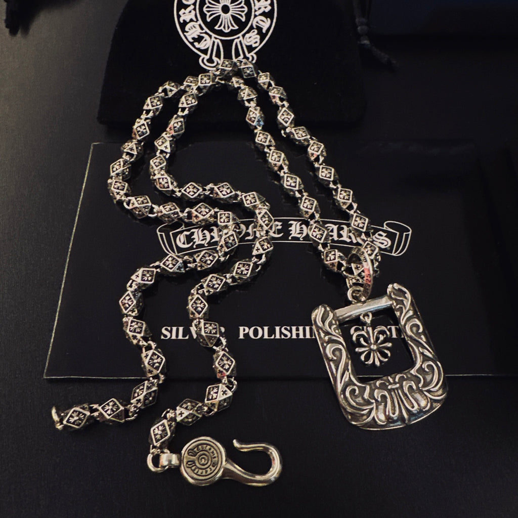 Chrome Hearts Square Ornamental Frame Necklace - album image 7