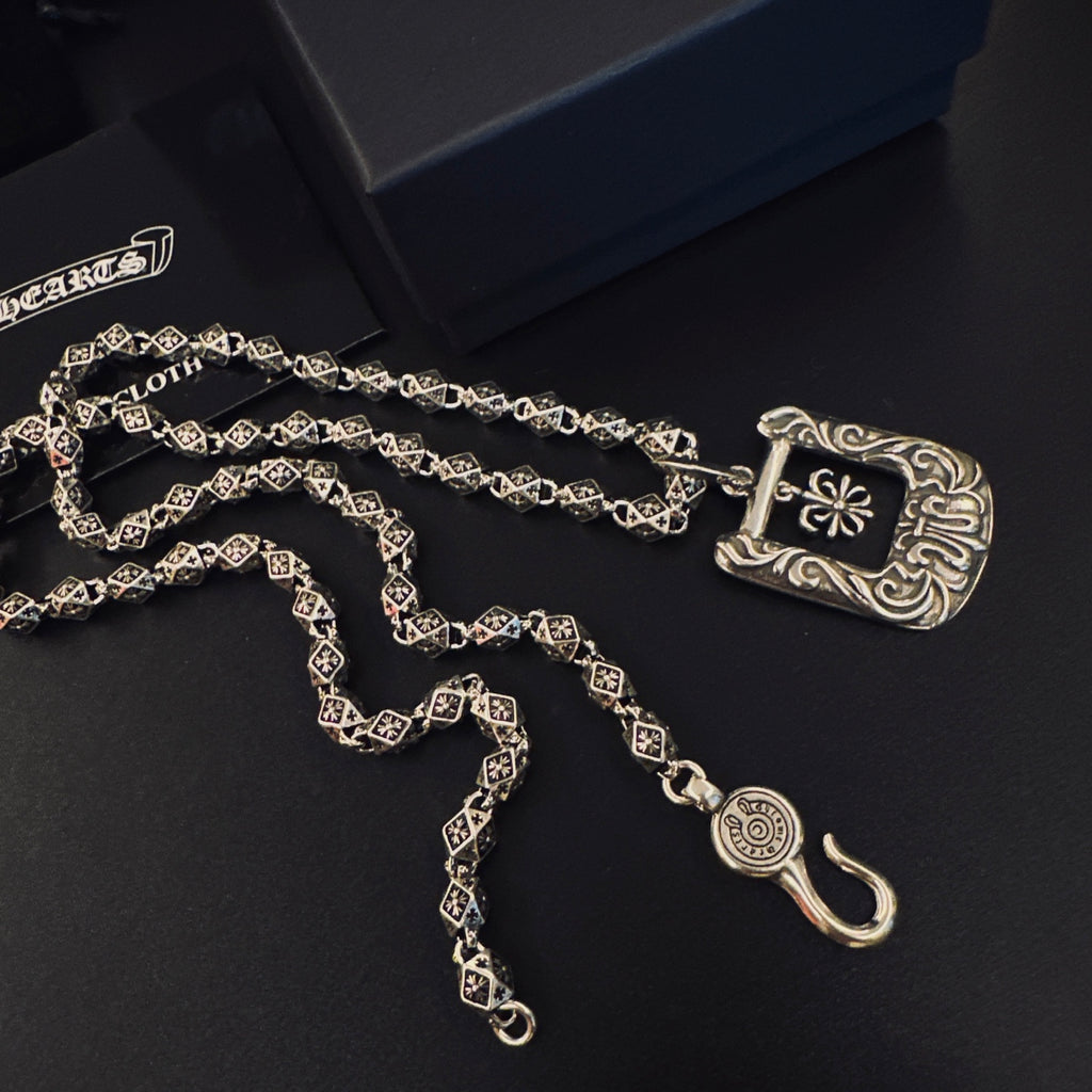Chrome Hearts Square Ornamental Frame Necklace - album image 3