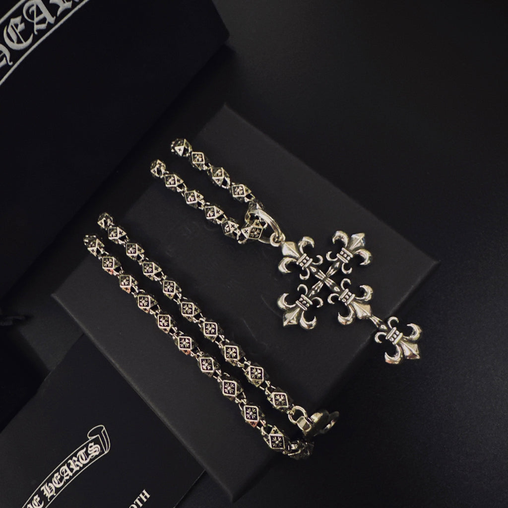 Chrome Hearts Tiered Cross Ornament Necklace - album image 2